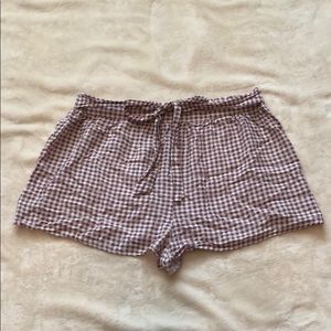 Boutique brand gingham print shorts